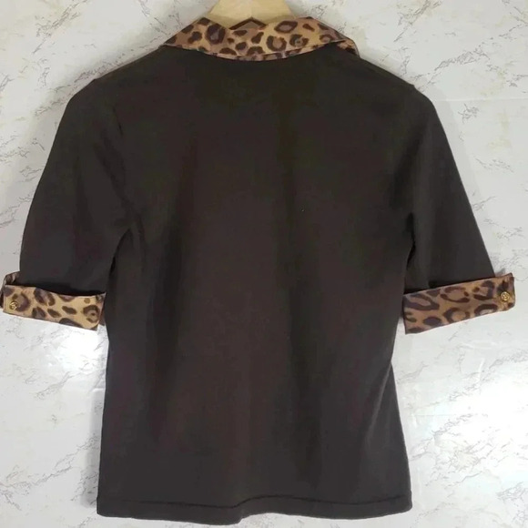 Jones New York | Top | PS | Brown & Safari Print - Picture 2 of 6